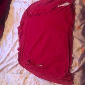 Red long sleeve shirt